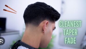 Mid Taper Fade Straight Hair