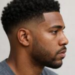 Mid Taper Black Hairstyle Elegance For A Timeless