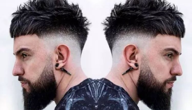 Straight Hair Mid Taper Fade Stylish Look For Modern Men